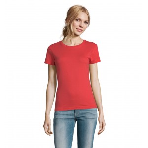 Camiseta Sols Mujer M/C Algodón 190gr Cuello Redondo